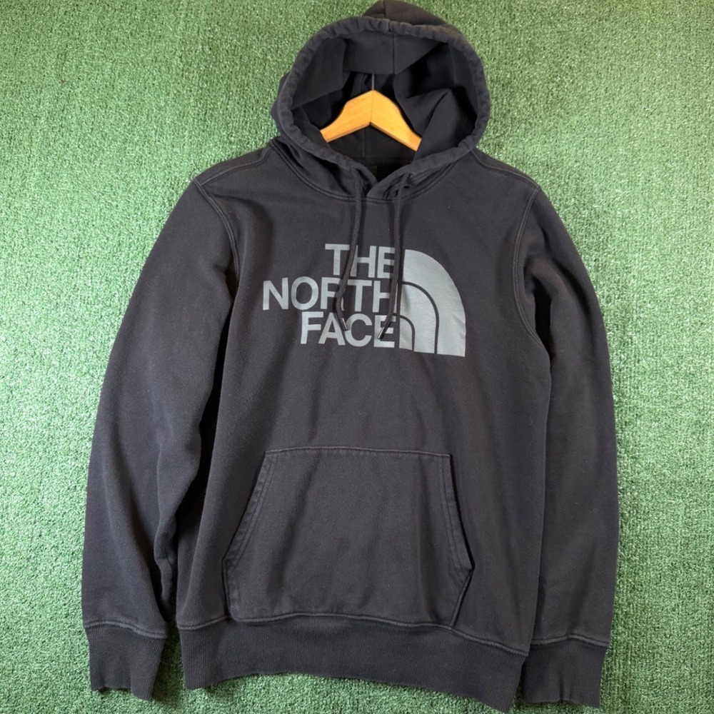 The North Face Hoodie Mens Medium Black Good Logo Fleece Pullover